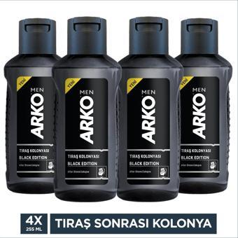 Arko Men Black Tıraş Sonrası Kolonya 4x255 Ml