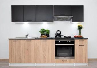 Tdesigno Tdesıgno Mina Mutfak 240 Cm Siyah-Meşe