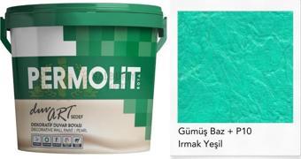 Permolit DuvArt Sedef Dekoratif Duvar Boyası - GP10 IRMAK YEŞİLİ - 0.75 Lt.