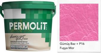 Permolit DuvArt Sedef Dekoratif Duvar Boyası - GP16 FUŞYA MOR - 0.75 Lt.