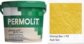Permolit DuvArt Sedef Dekoratif Duvar Boyası - GP2 AÇIK SARI - 0.75 Lt.