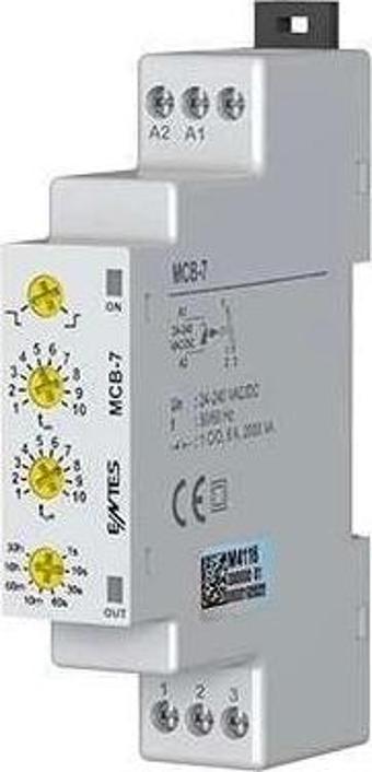 ENTES MCB-7 Yassı Tip Çift Zaman Ayarlı Role