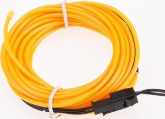 Araç İçi Torpido Şerit Ledi Renkli İp Neon Led 5 Metre Sarı