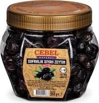 Cebel Siyah Zeytin Çok İri Taneli 231-260 Pet 500 Gr