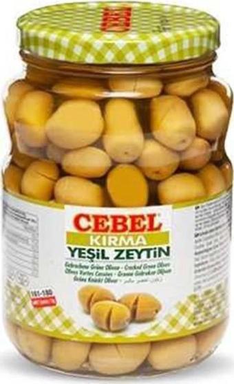 Cebel Yeşil Kırma Zeytin 900 Gr Cam