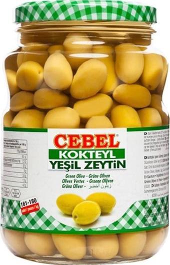 Cebel Yeşil Kokteyl Zeytin 900 Gr Cam