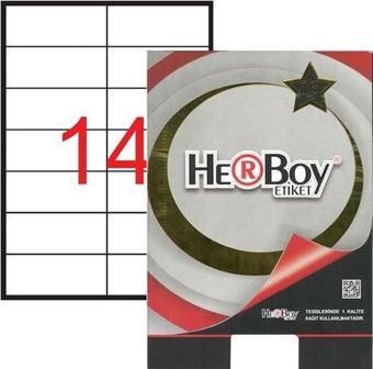 Herboy Laser Etiket 100 Yaprak 105X41 Mm Laser-Copy-İnkjet HB-1114