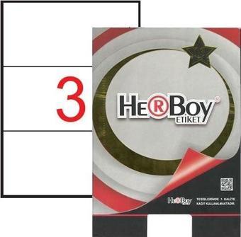 Herboy Laser Etiket 100 Yaprak 210X99 Mm Laser-Copy-İnkjet HB-1003