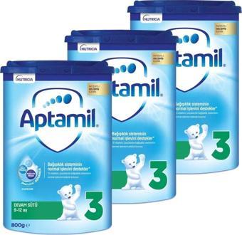 Aptamil 3 Numara 800 Gr 9-12 Ay 3`Lü Avantaj Paketi (2400 Gr)