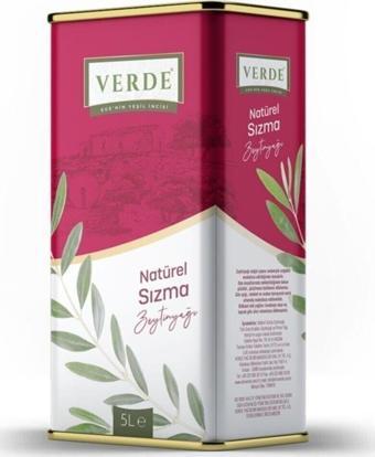 VERDE Naturel Sızma Teneke Zeytinyağı 5 Lt