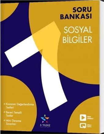 5 Yıldız Yayınları 7. Sınıf Sosyal Bilgiler Soru Bankası - 5 Yıldız Yayınları