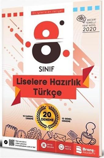 Branş Akademi Yayınları 8. Sınıf LGS Türkçe 20 Deneme - Branş Akademi Yayınları