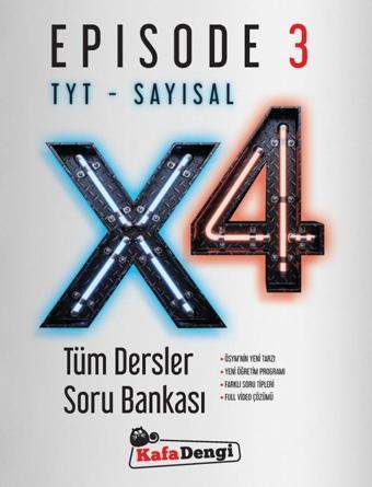 Kafa Dengi Yayınları TYT Sayısal X4 Tüm Derslerı Episode 3 Soru Bankası - Kafa Dengi