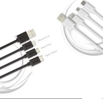 Simex Universal Type C Stream Data Kablosu SPK-02 Beyaz 1.2mt