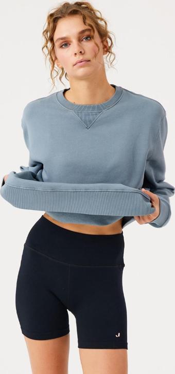 Jerf Lydney Kadın V Detaylı Sıfır Yaka Sweatshirt Stone