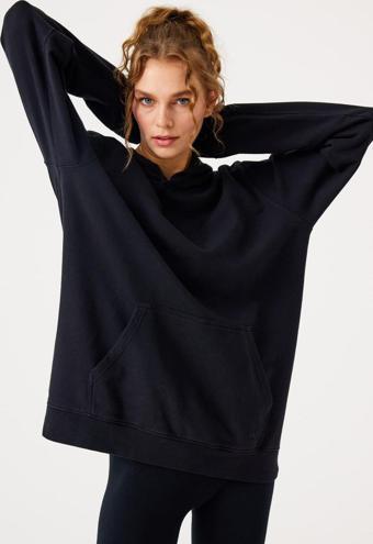 Jerf Lydney Unisex Kapüşonlu Sweatshirt Siyah