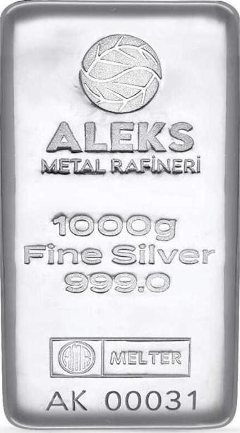 1000 gr Aleks Metal Rafineri Külçe Gümüş