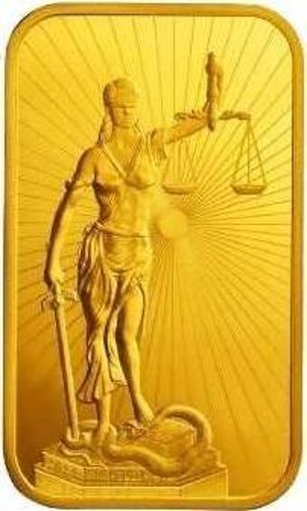 Lady Justice Themis 1 Ons 31.10 gr  24 Ayar Külçe Altın