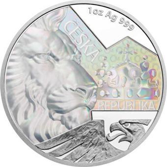 Czech Lion Hologram Kaplama 2023 1 Ons Gümüş Sikke Coin