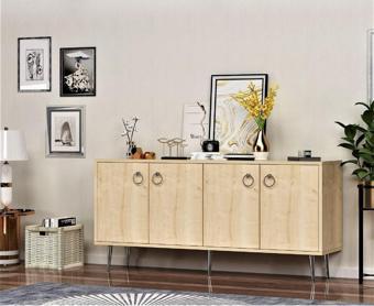 DEMONTE DECOR Solle 160 Cm 4 Kapakli ,Rafli Konsol Safi̇rmeşe