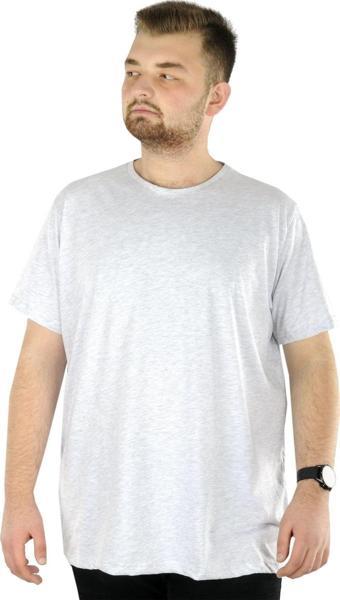 Modexl Büyük Beden Erkek T-Shirt Basic 20031 Gri Melanj