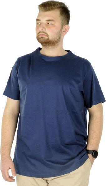 Modexl Büyük Beden Erkek T-Shirt Basic 20031 Indigo