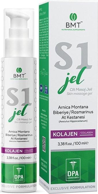 S1™ Masaj Jeli 100 ml Glukozamin Kolajen Bromelain Hyaluronik Asit Kondroitin Boswellia Kafur Krem