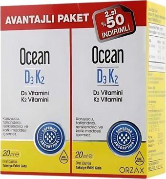 Ocean D3K2 Damla 20Ml X 2 Adet Avantajlı Paket
