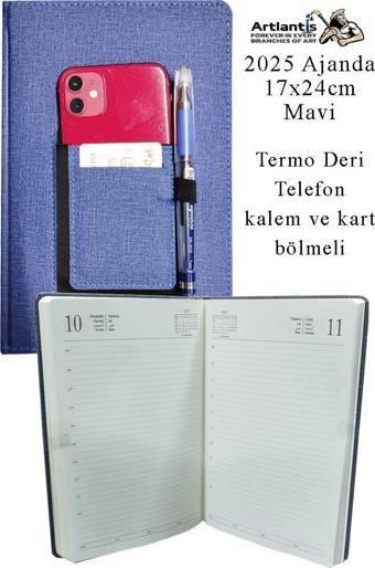 2025 Ajanda Ciltli Termo Kapak 1 Adet 17x24 cm Ajanda 2025 Çizgili Ajanda Günlük Planlayıcı Termo Kapak 7020 Ofis Okul