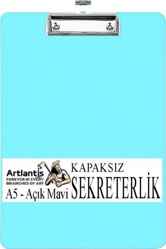 Sekreterlik Kapaksız A5 Küçük Boy 1 Adet Renkli Kapaksız Sekreterlik Klipsli Metal Mekanizmalı 80 Yaprak Kapasiteli Ofis