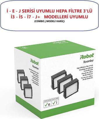 İrobot Roomba I3 - E5 - I7 - J7 Orijinal Hepa Filtre 3 Adet