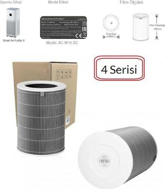 Lin Grup Xiaomi Smart Air Purifier 4 Hava Temizleyici  Çipli Rfid Filtre Gri Hepa Karbon