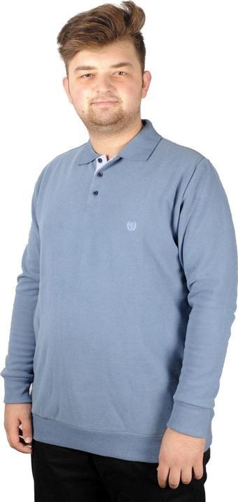 Modexl Erkek Sweatshirt Polo Vnz Selanik 20440 Mavi