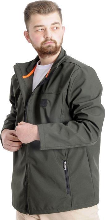 Modexl Büyük Beden Erkek Mont Waterproof Softshell 21232 Haki