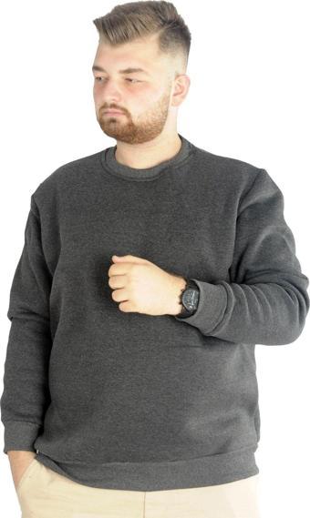 Modexl Erkek Sweatshirt Bisiklet Yaka Basic 20131 Antramelanj