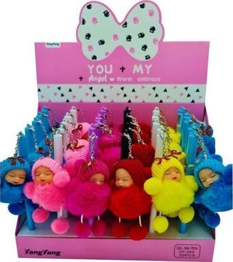 Unicus Uyuyan Bebek Ponpon Jel Tükenmez Kalem Tekli 2004-8