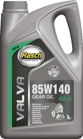 RASCH VALVA GEAR OİL 85W140 GL-4 3 LT