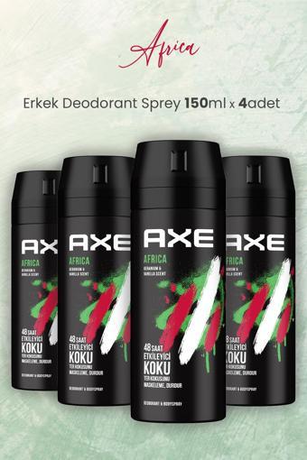 Axe Africa Erkek Deodorant Sprey 150 ml x 4 Adet