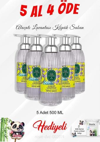  Köpük Sabun Alaçatı Lavantası 500 ML 5 Al 4 Öde ve Rosie Pamuk