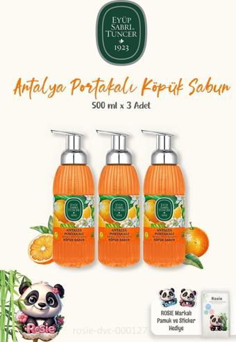 Eyüp Sabri Tuncer 3'lü Antalya Portakalı Köpük Sabun 500 ml ve ROSIE Pamuk 60'lı