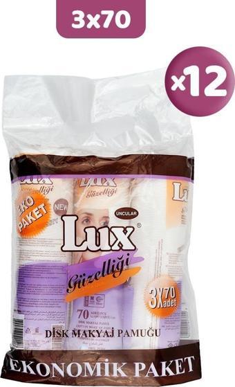 Lux Disk Makyaj Pamuğu 3x70'li (Eko Paket) x 12