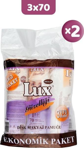 Lux Disk Makyaj Pamuğu 3x70'li (Eko Paket) x 2