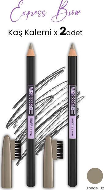 Maybelline Express Brow Kaş Kalemi - 02 Blonde  x 2 Adet