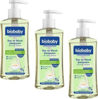 Biobaby Ultra Hassas Bebek Saç Ve Vücut Şampuanı 500 ml 3 ADET