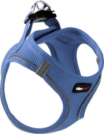 Leon Pet Air Mesh Mavi Göğüs Tasması Large