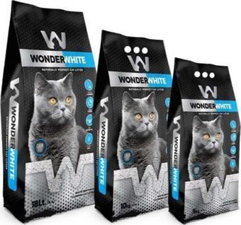 Wonder White  Actif Karbonlu İnce Taneli Topaklanan Kedi Kumu 10 Kg