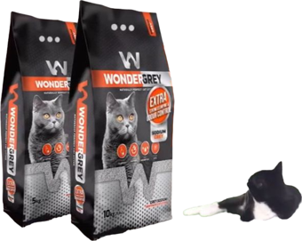 Wonder White Grey Sodıum Bentonit Kokusuz İnce Taneli Topaklanan Kedi Kumu 10 Kg