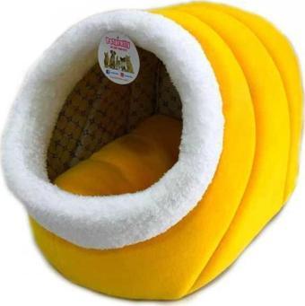 Pet Pretty Polar Eskimo Kedi Yatağı Sarı 40*44*32 Cm