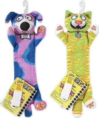 Fat Cat Yankers Dayanıklı Kanvas Kumaştan Sesli Kedi Köpek Oyuncağı 38X6 Cm