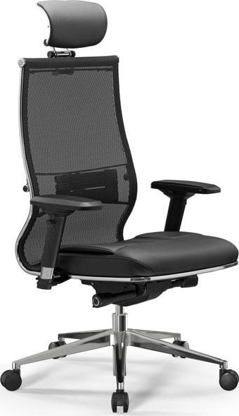Samurai Ergonomik Fileli ve Deri Yönetici Koltuğu / Ofis Sandalyesi - 23.3.5.109 Siyah